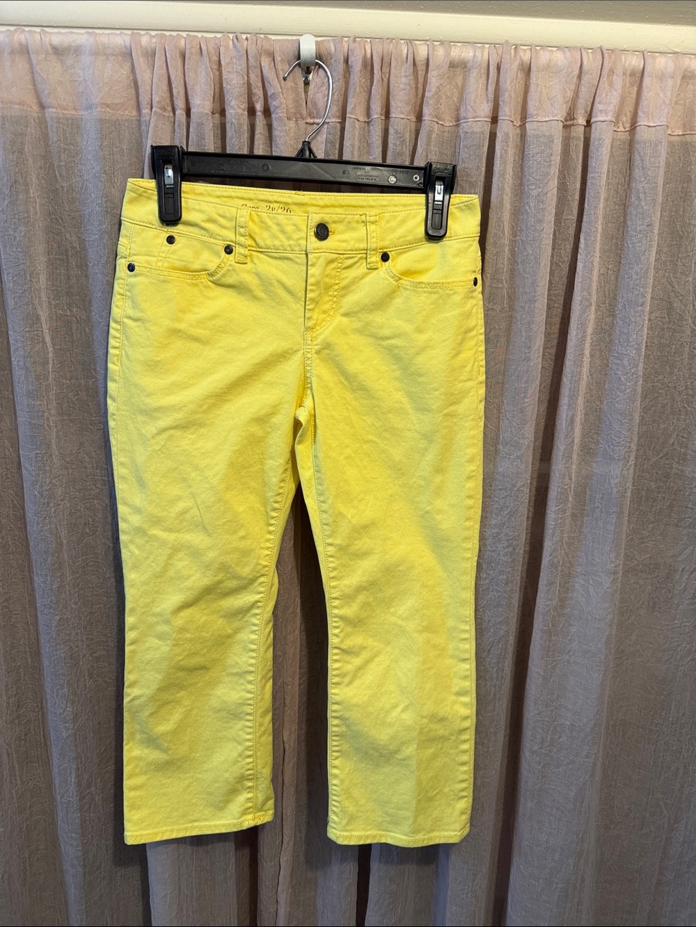 Yellow Cropped Women's Jeans - Slim Ankle Fit